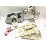 A Collection of Playworn vintage Star Wars Ships,