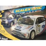 2 Boxes of Scalextric World Rally (1 car missing).