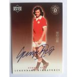 2002 George Best Signed Upper Deck Trade Card: Legendary Signatures series. George Best number 83 of