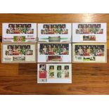 George Best Benham First Day Covers: Football Heroes stamps. All covers have George Best stamps. (