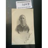 1921 Charlton Signed Football Postcard: Alf Kingsley who made 20 appearances has hand signed