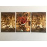 Rare George Best Signed Gold Card: Futera 1997 Manchester United Collector Card Series. George