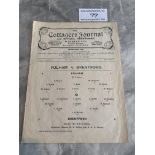 1919/1920 Fulham v Brentford Football Programme: London League match dated 11 9 1919 in very good