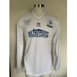 2011 Enfield Town v Tottenham Match Worn Football Shirt: Long sleeve white Enfield shirt with number