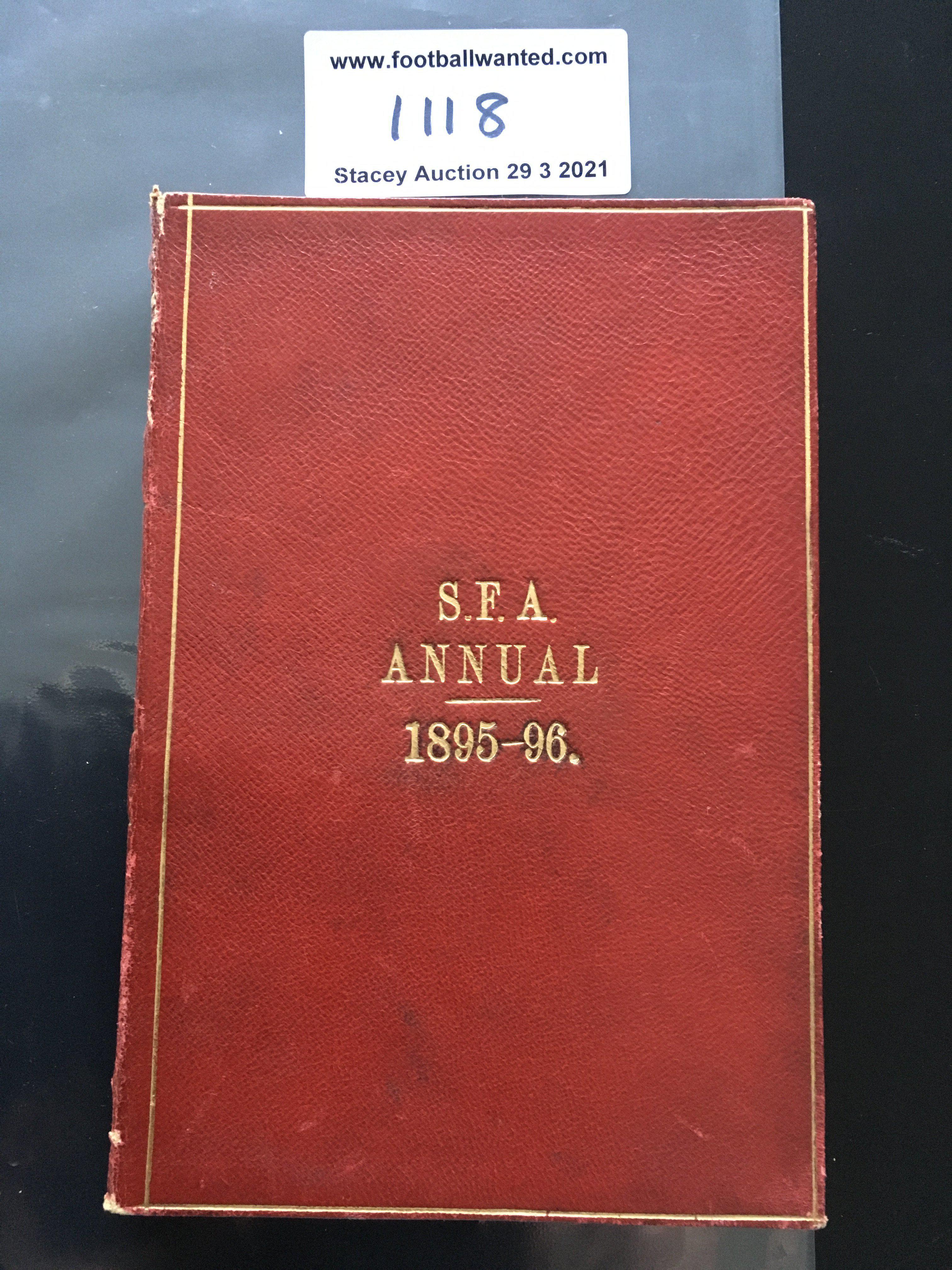 1895/96 Scottish Football Annual: Superb rare item with red hardback covers. 100 pages full of