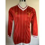 Liverpool 1984 Match Issued European Cup Final Football Shirt: Long sleeve red shirt from the season