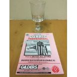 86/87 George Best Testimonial Gift: Glass Goblet from the Tony Currie testimonial. United All