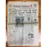 1972 Newspaper Best To Quit Home For Digs: West Lancashire Evening Gazette complete paper with