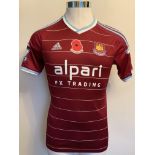 Vaz Te West Ham 2014/2015 Match Issued Football Shirt: Short sleeve claret Umbro Adidas number 12.