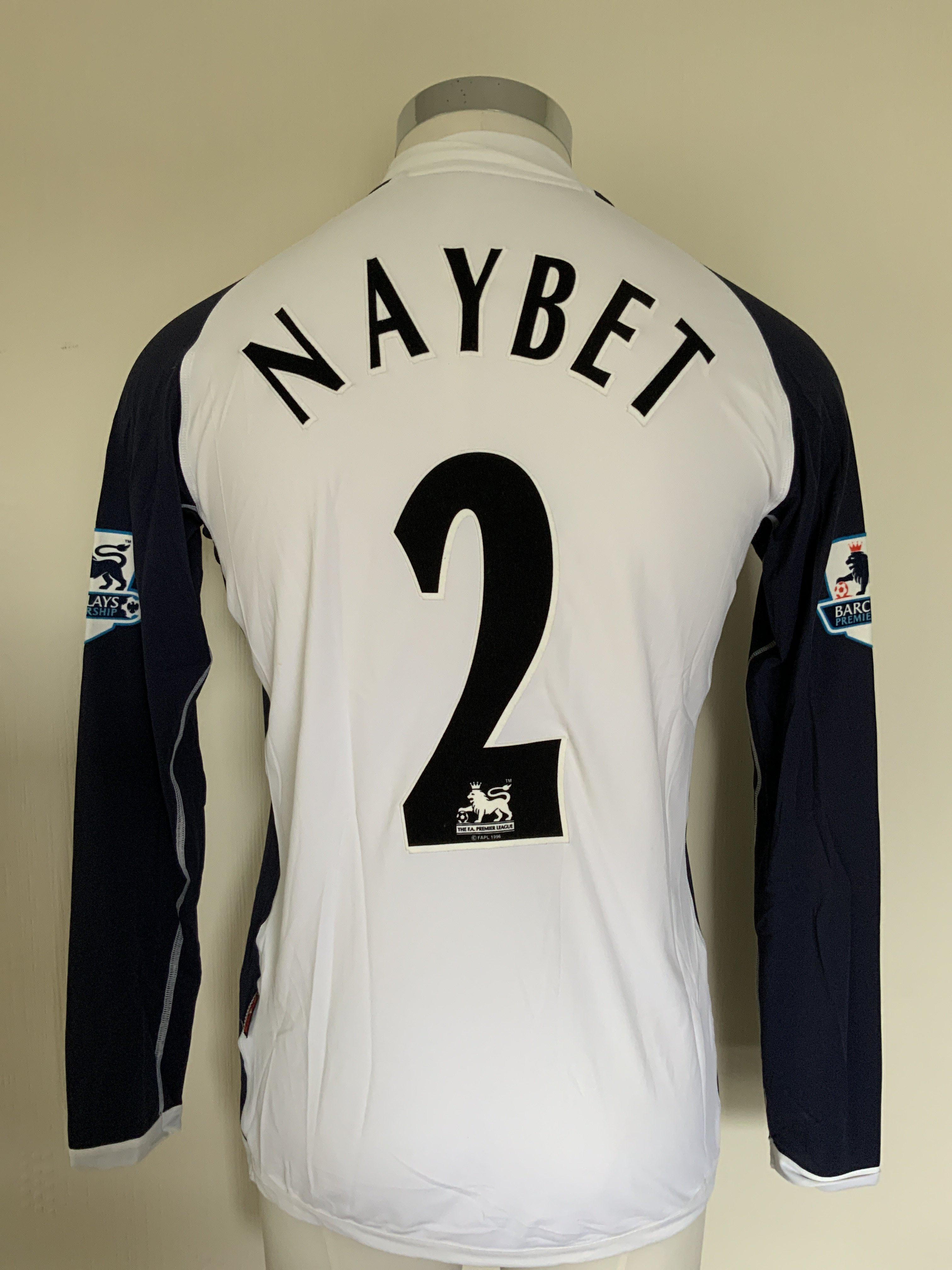 Naybet 2005/2006 Match Worn Tottenham Football Shirt: Long sleeve white Kappa shirt number 2. - Image 2 of 4