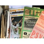 European Football Programmes: Many versus British opponents from the 60s onwards. (est 200)