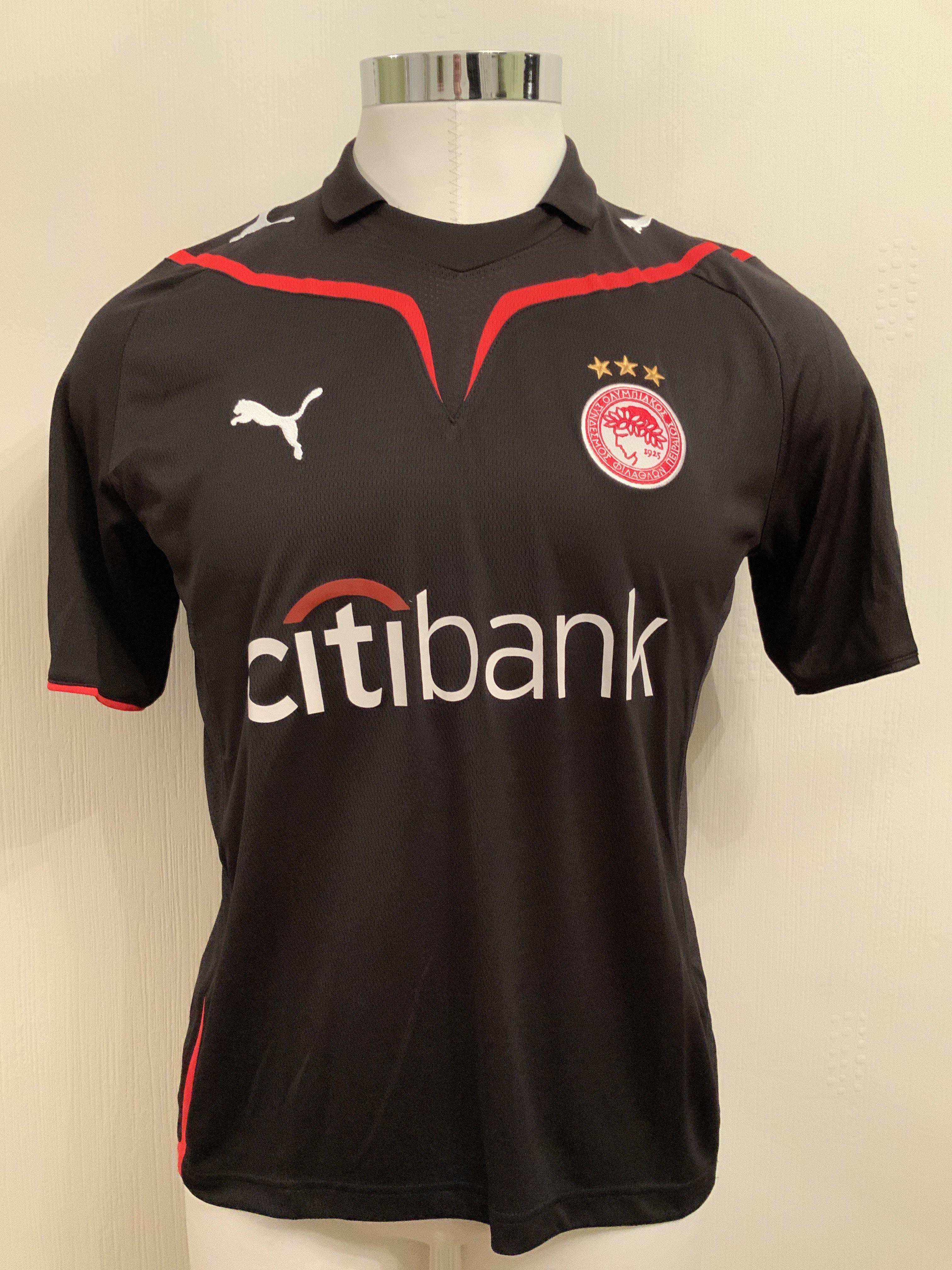 Olympiakos 2010/2011 Match Worn Champions League Football Shirt: Torosidis played v Arsenal on 29