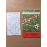 71/72 USSR v Northern Ireland Signed Football Programme: Official Russian programme for the UEFA