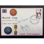 Alan Ball England Signed 1966 World Cup First Day Cover: Original FDC with England winners postage