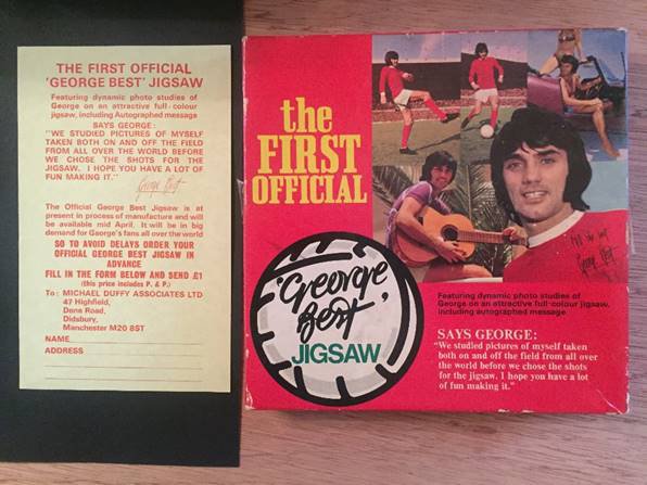 George Best Complete Jigsaw: The First Official By Michael Duffy Associates Ltd. In original