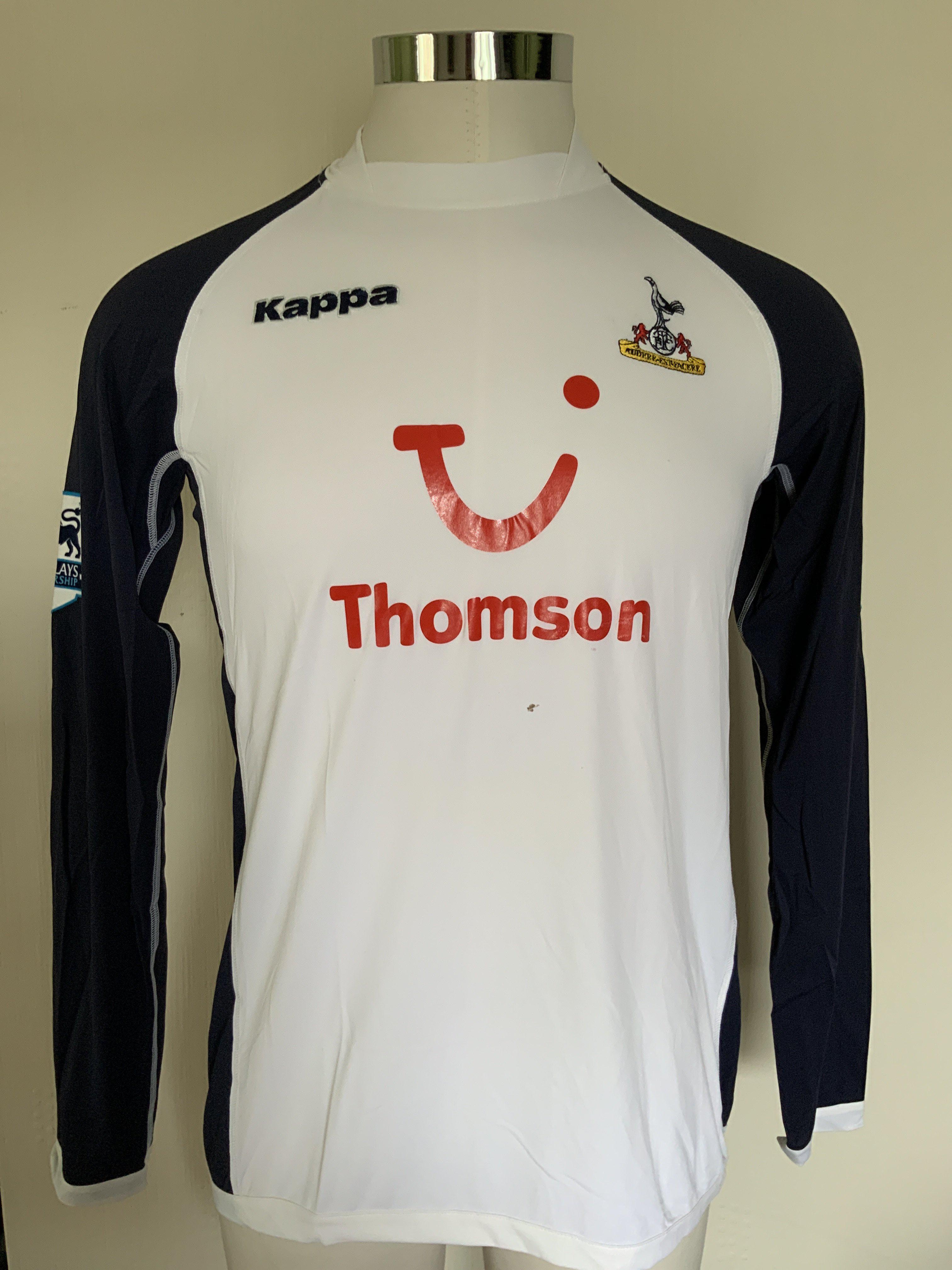 Naybet 2005/2006 Match Worn Tottenham Football Shirt: Long sleeve white Kappa shirt number 2.