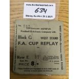 60/61 Tottenham v Sunderland Football Ticket: From