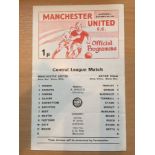 73/74 Man United Reserves v Aston Villa Reserves Football Programme: George Bests comeback Trial