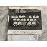 49/50 Tottenham Team Football Press Photo: 10 x 12 inch black and white press photo with no press