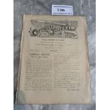 1910/1911 Fulham v Crystal Palace Football Programme: London League match dated 14 1 1911 in very