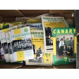 Norwich City Home Football Programmes: Quantity from the 70s onwards in good condition. (Box)