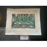 1908/1909 Plymouth Argyle Rare Colour Team Group Supplement: Measuring approximately 12 x 9 inches