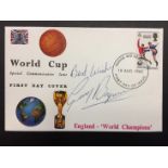 Gerry Byrne England Signed 1966 World Cup First Day Cover: Original FDC with England winners postage