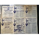 50/51 Tottenham Home Football Programmes: Matches from Championship season include Man Utd Derby