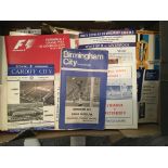 Football Programmes + Memorabilia Box: Includes British Club v European Club, Pirate Programmes,