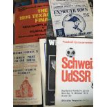 Football Programme Boxes: Non League from different eras plus Watney Cup Welsh Cup Essex Senior Cup,