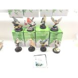 A Collection of 8 boxed Atlas British Birds figures and place mats - NO RESERVE
