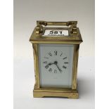 A Garrard 4 glass carriage clock