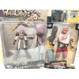 2 boxed figures, a Warlands figure and a Catch champion both boxed - NO RESERVE