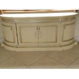 A modern cream painted and applied gilt decorated Neo classical design console cabinet with