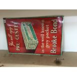 â€˜Brooke Bondâ€™ vintage aluminium sign for â€˜pr