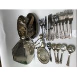 A collection of silver and silver plate.