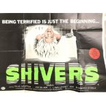 A Shivers movie quad poster.