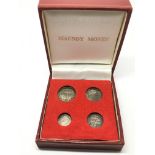 A 1905 Maundy money box set.