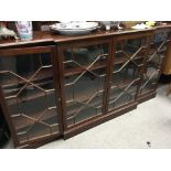 A Quality Mahogany breakfront bookcase made by Red