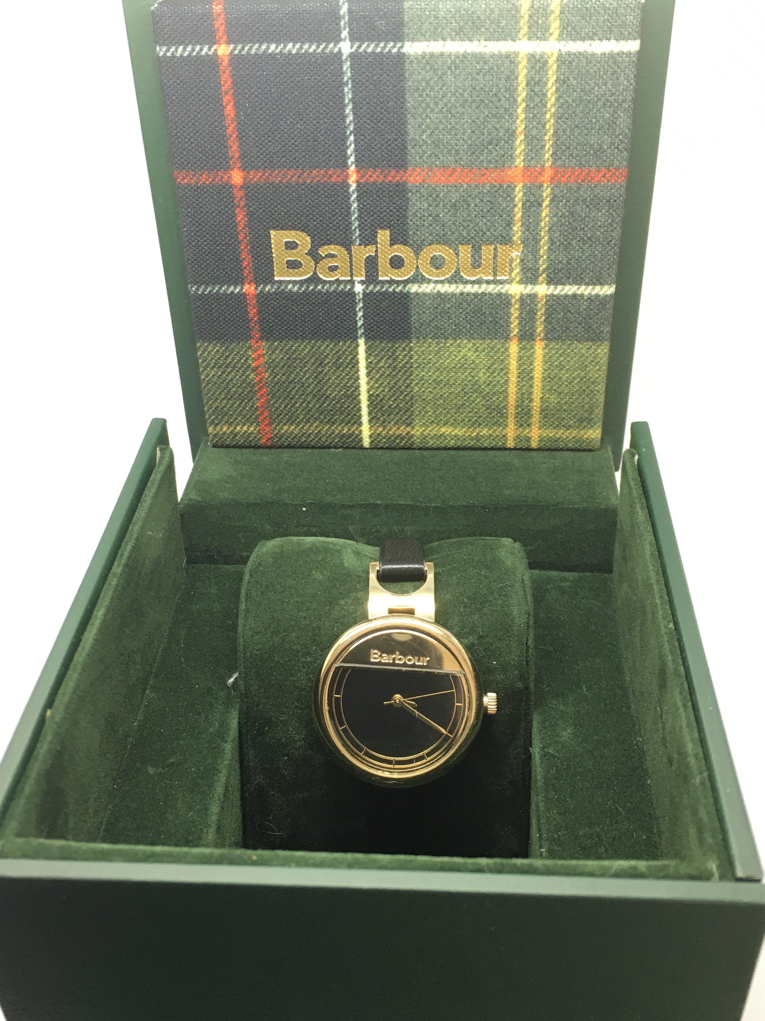 A boxed ladies Barbour designer watch.