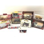 A collection of boxed Corgi and matchbox vans/ lorry's - NO RESERVE
