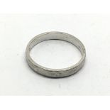 A Chinese white metal ring, approx 2.9g and approx size L.