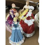 A Collection of five Royal Doulton figures.