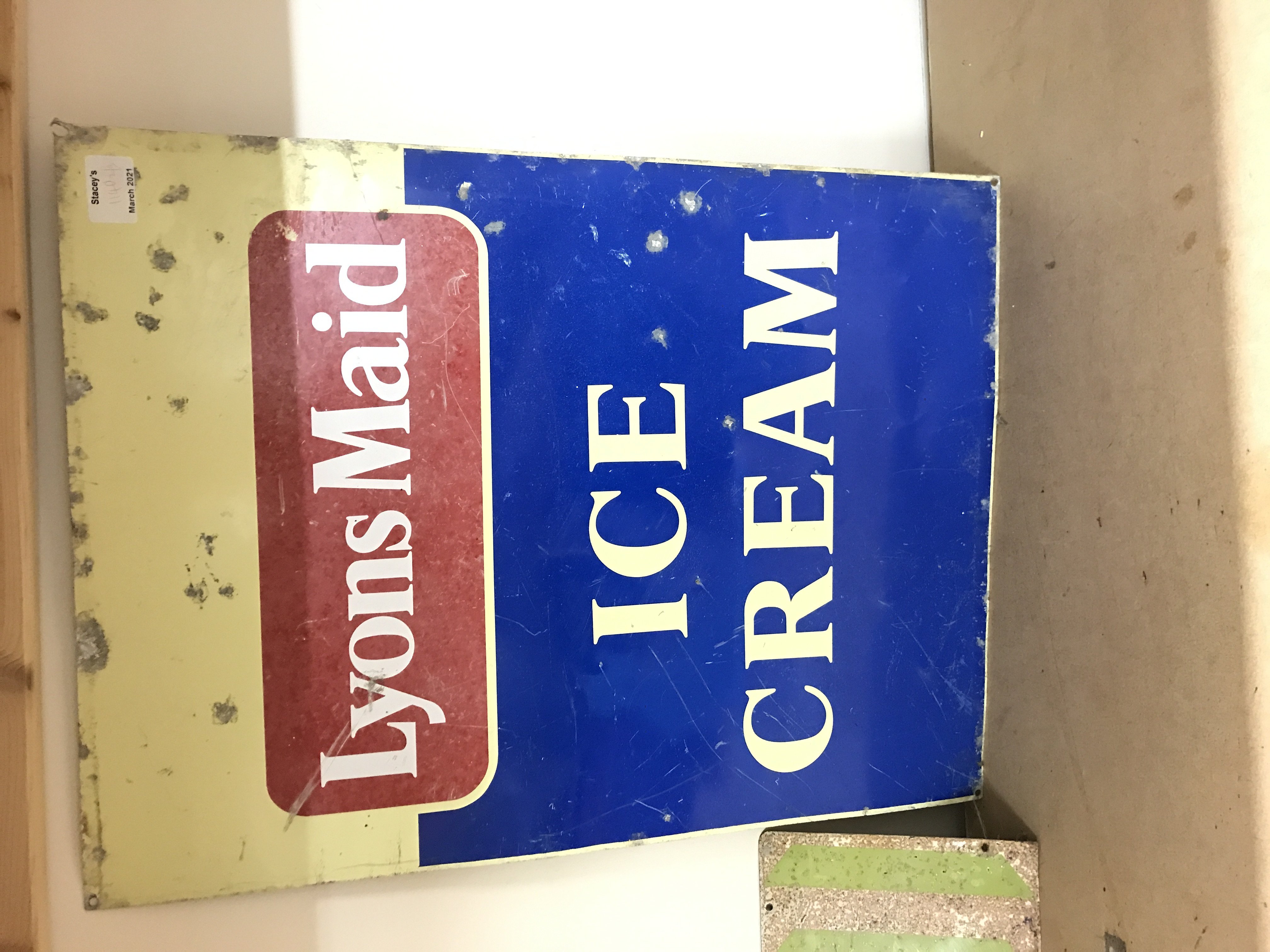 Vintage aluminium signs. â€˜Walls ice creamâ€™ dou - Image 4 of 5