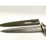 A German Third Reich dagger with a mahogany hardwo