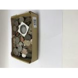 One box of mixed circulated used coinage.