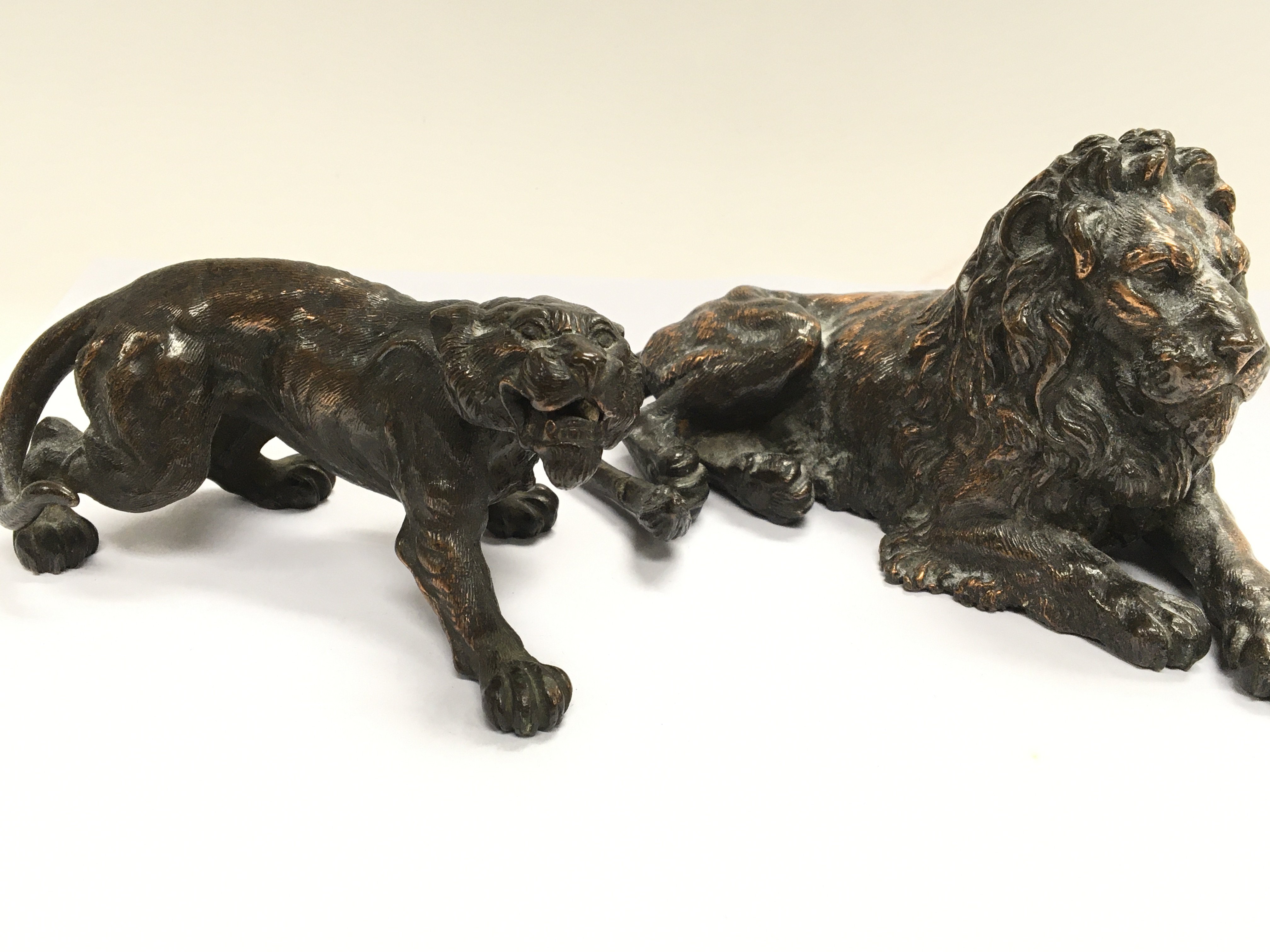 Two early 20th century cast metal and bronzed orna - Image 2 of 3