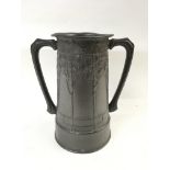 Liberty’s Tudric pewter twin-handled vase / loving