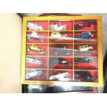 A Large collection of Vanguard Die-cast cars in cases also with empty boxes.(5)