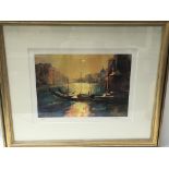 A limited edition Venice print. Signed by Cecil Ri